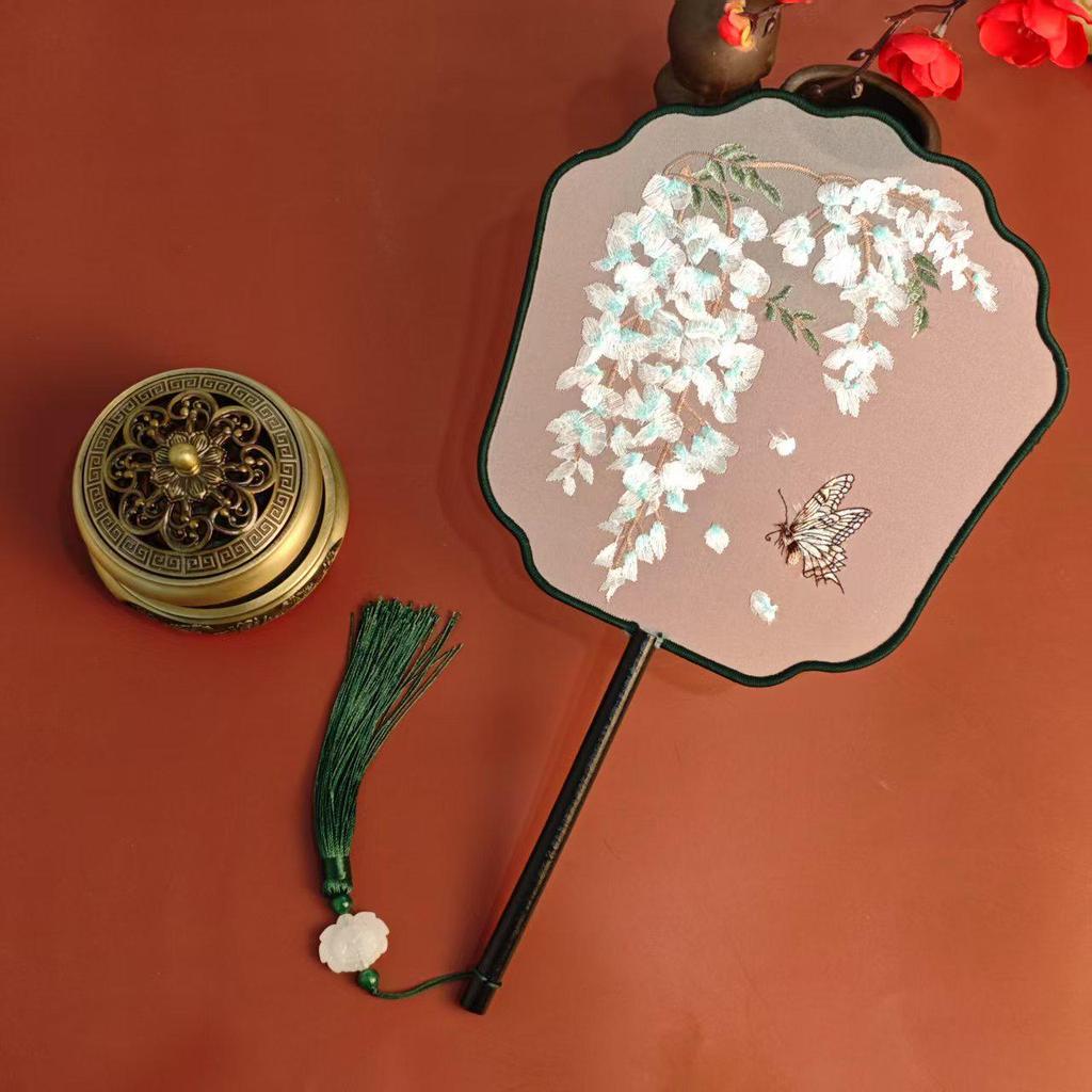 Fan Embroidery For Chinesestyle Round Hanfu And Qipao