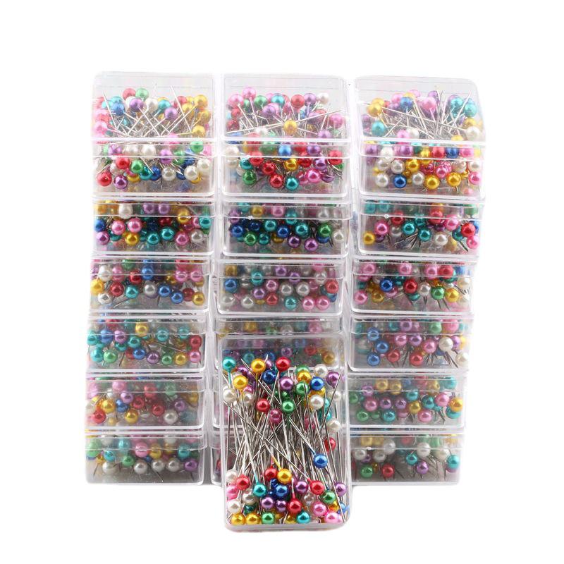 Colorful Pearlescent Head Pins for DIY Crafts and Sewing