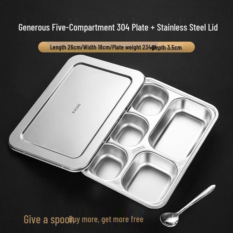 DM 304 Stainless Steel Divided Lunch Box