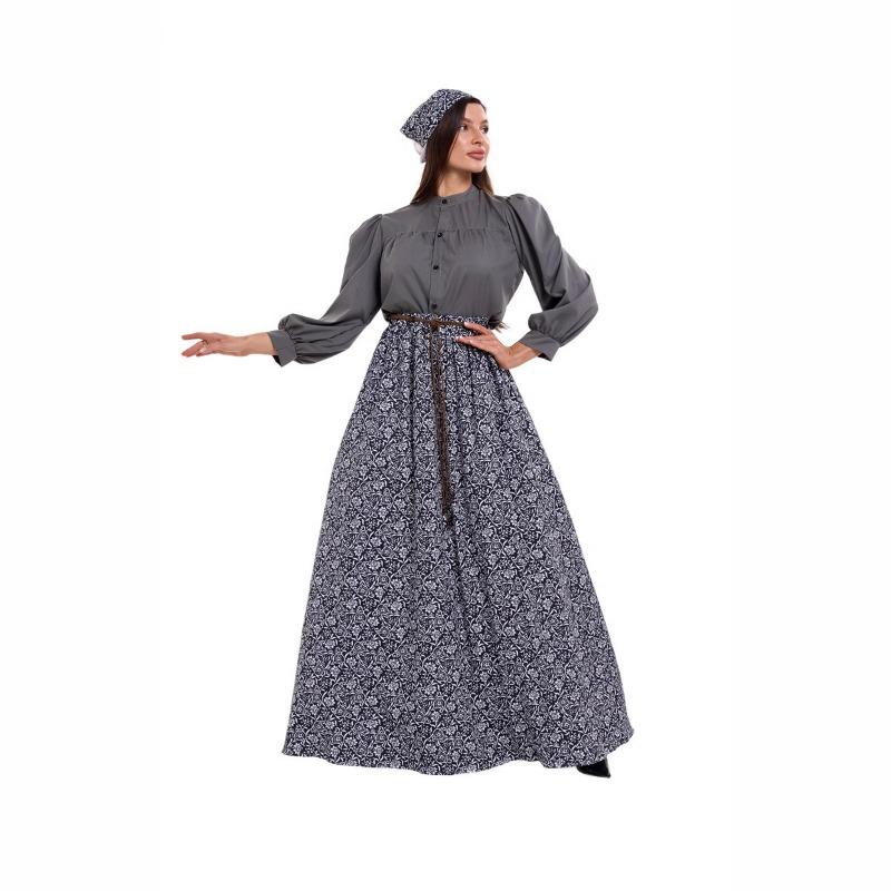 New Halloween, Medieval Vintage Court Costumes, Renaissance Floral Vintage Dresses