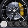4ks 56mm Samolepky s emblémem středové krytky kol auta černostříbrné Pro Peugeot 307 308 206 207 208 407 508 5008 106 107 205 4008 301