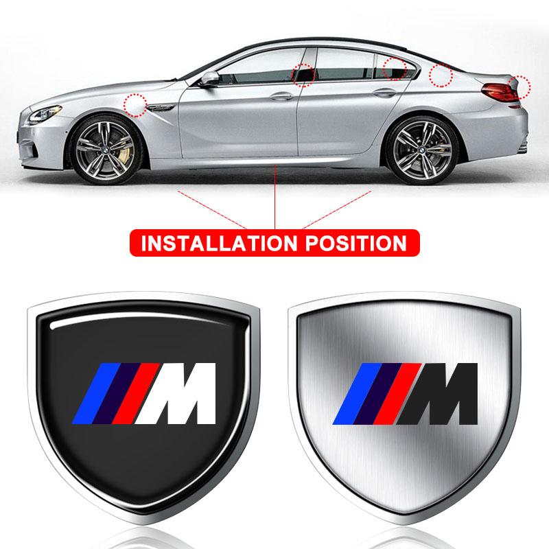 1Pcs 3D Metal M LOGO Emblem Auto Door Shield Car Body Badge Sticker For BMW 330Li 325Li 320Li E46 E39 E90 E60 E36 F30 F10 E34 X5 E53 E30 F20
