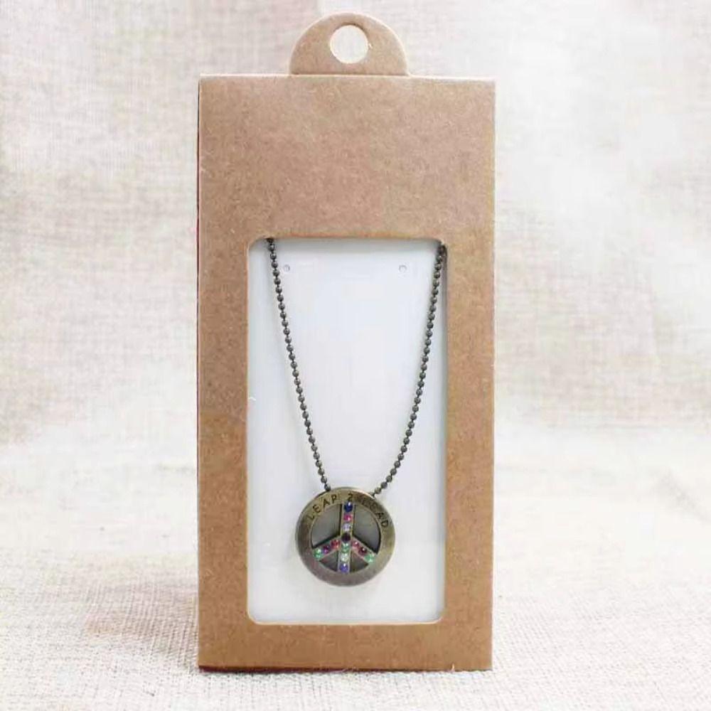 20PCS Gifts Boxes Kraft Paper Jewelry Display Box Necklace Display Card  Valentine's Day