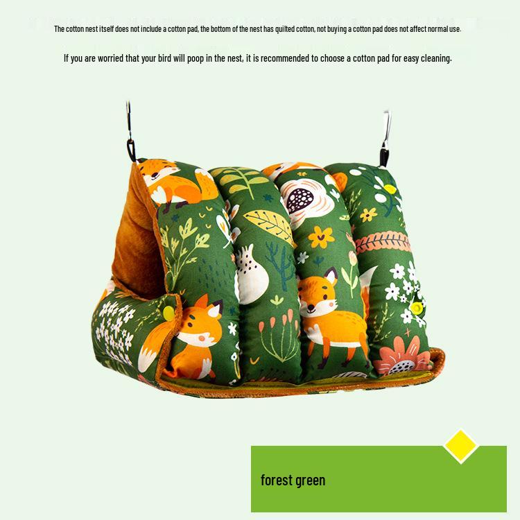 

Утепленный зимний скворечник-гнездо для попугаев и волнистых попугайчиков Forest Green