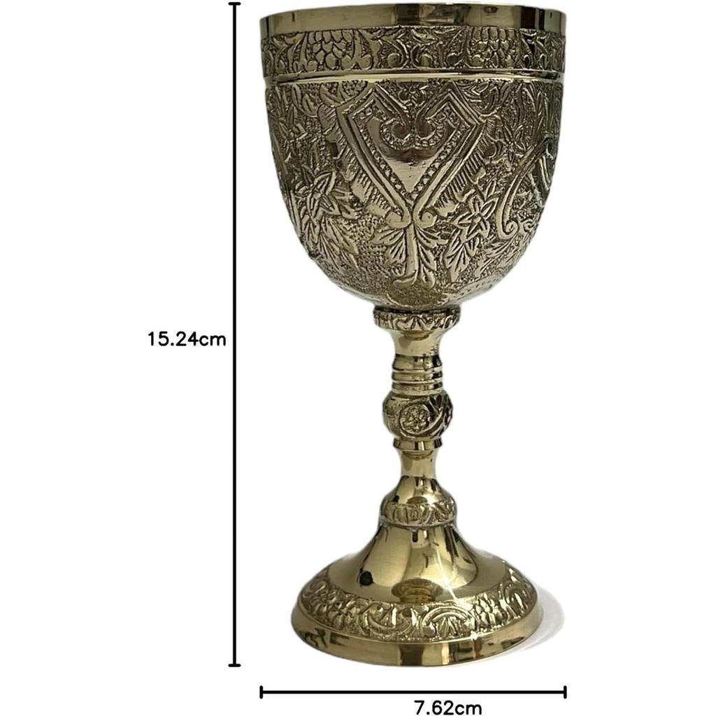 Messingbecher mit geprägtem Design, Premium-Becher Champagnerflöten Coupes Weinglas, Trinkbecher für Wasser mit Samtbox