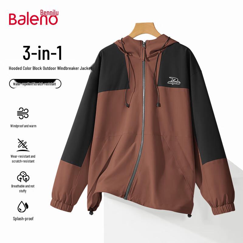 

Baleno Men s Outdoor Waterproof Windproof Hooded Jacket 4XL