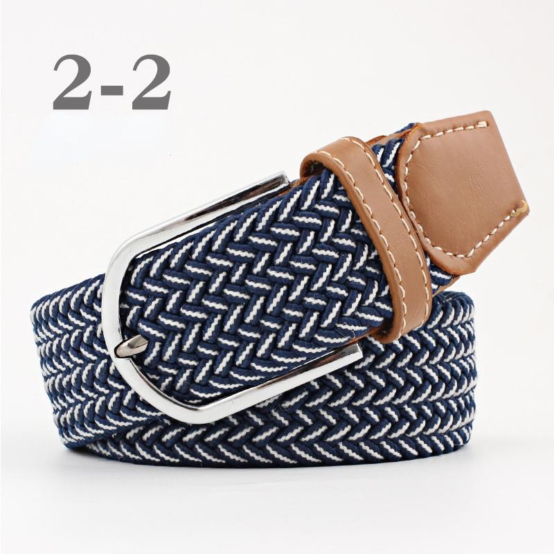 2026 New Fashion High Quality Explosive Women's Canvas Belt Men's Elastic Belt Casual Stretch Woven Pin Buckle Belt