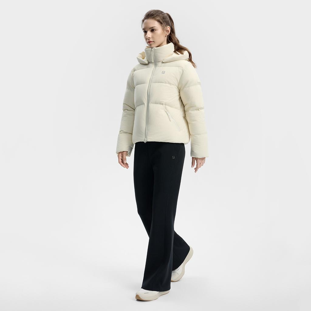 Fila Fitness Minimalist Personality Trendy Fashion Sports Casual Comfortable Versatile Warm Goose Down Jacket Women Outerwear White A11W541905FIV