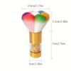 Nail Art Tools, Nail Cleaning Brush, Dust Removal Brush, Rhinestone Glitter Brush, Petal-Shaped Brush, Makeup Brush, Rainbow Multicolor Brush