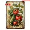 Plaque Métallique Vintage Tomate Concombre Décor Mural Cuisine Fermière 12x8 Pouces