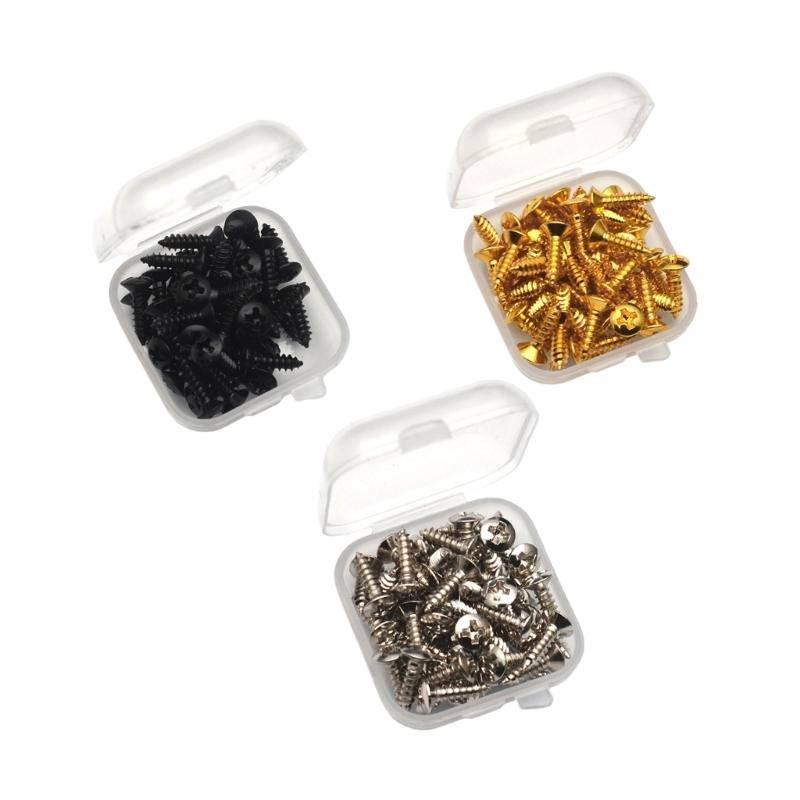 Precisions Bass Guitar Screws Pickguard Mounting Hardware Anti Corrosion Metal Bulk Replacement Bass Screws