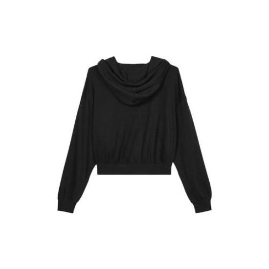 Nike Women's Black Hoodie with Daisy Logo Embroidery Loose Fit