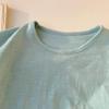 Korean Style Casual Kids Plain Short Sleeve Round Neck Batwing Cotton Top