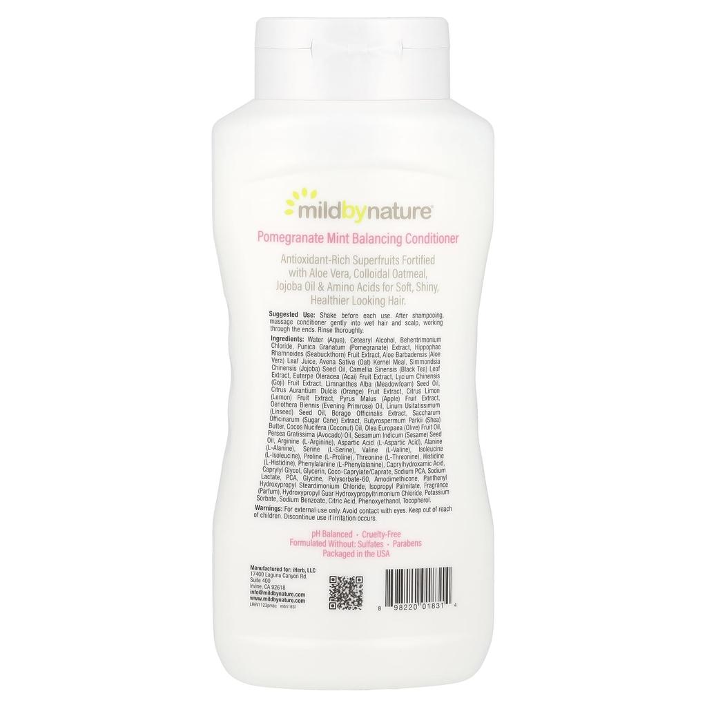 Mild By Nature Pomegranate Mint Balancing Conditioner, 16 Fl Oz (473 Ml)
