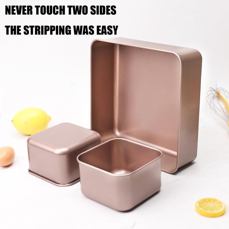 Deep Square Cake Pan with Coated Interior for Water Bath Cake Baking, Tall Recipes, Family Use, and Square Serving