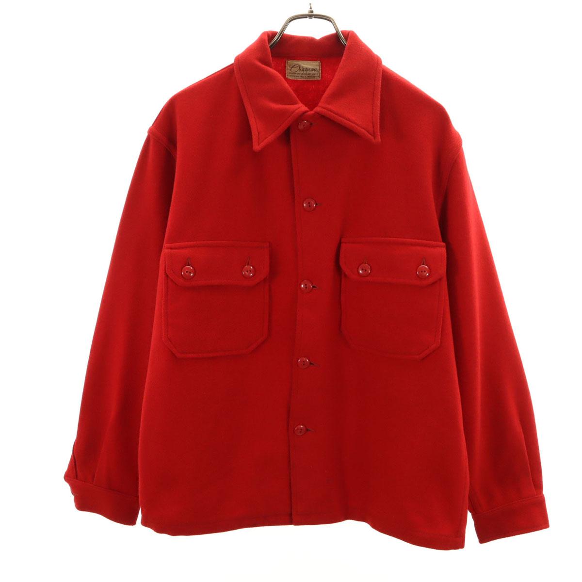 

Chippewa 50s vintage Long sleeve shirt Red Men s Used