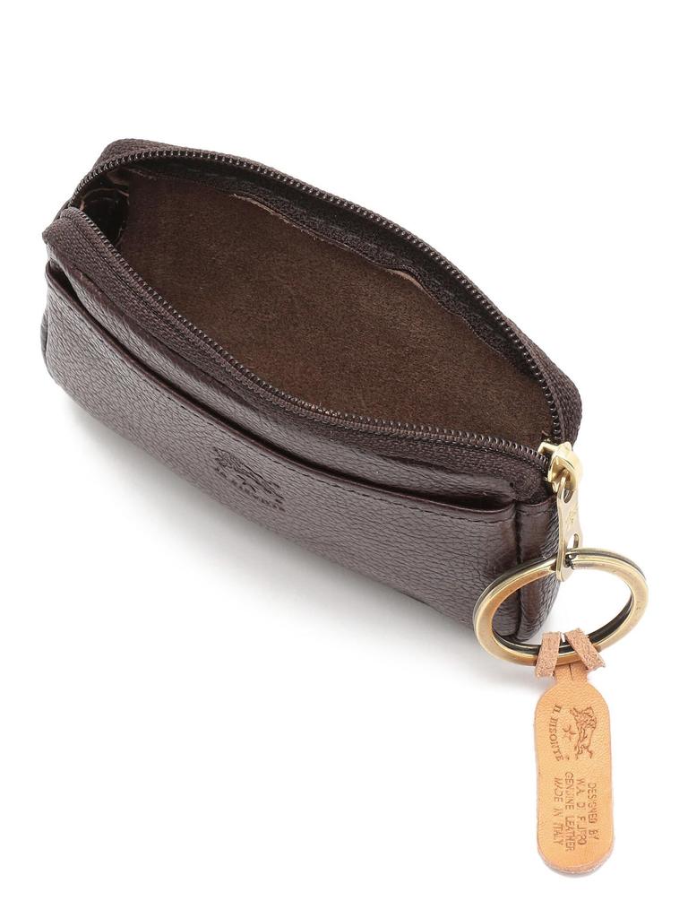 Coin Case Coin Purse Leather Genuine Leather Cowhide Unisex Olive [IL BISONTE] Women's Men's