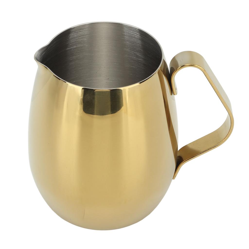 Coffee Milk Cup Coffee Milk Cup Stainless Steel Milk Frothing Pitcher Cappuccino Latte Art Milk Jug Cup Golden Milk Frother Cup