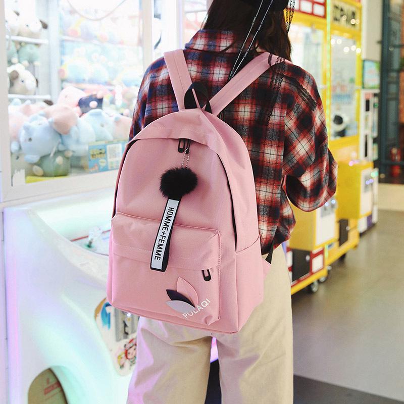 Canvas backpack for junior high school students in the Fengsen department of the college