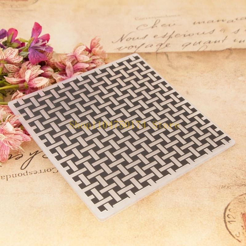 3Pcs Textured Plastic Embossing Folder 6x6Inch Paper Embossing Templates Stencils for Holiday Card Making Scrapbooking top sale