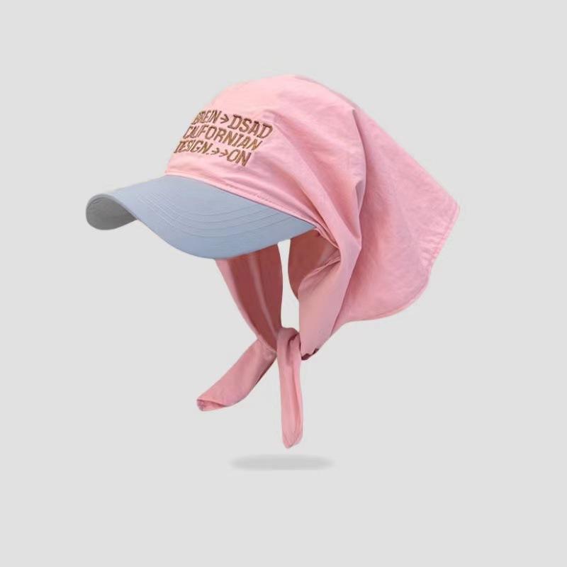 Nuovi Cappelli con Fazzoletto Personalizzati a Colori Coordinati per Donne Estate Viaggio Protezione Solare Versatili Moda con Cinturino Cappelli da Sole Uomini
