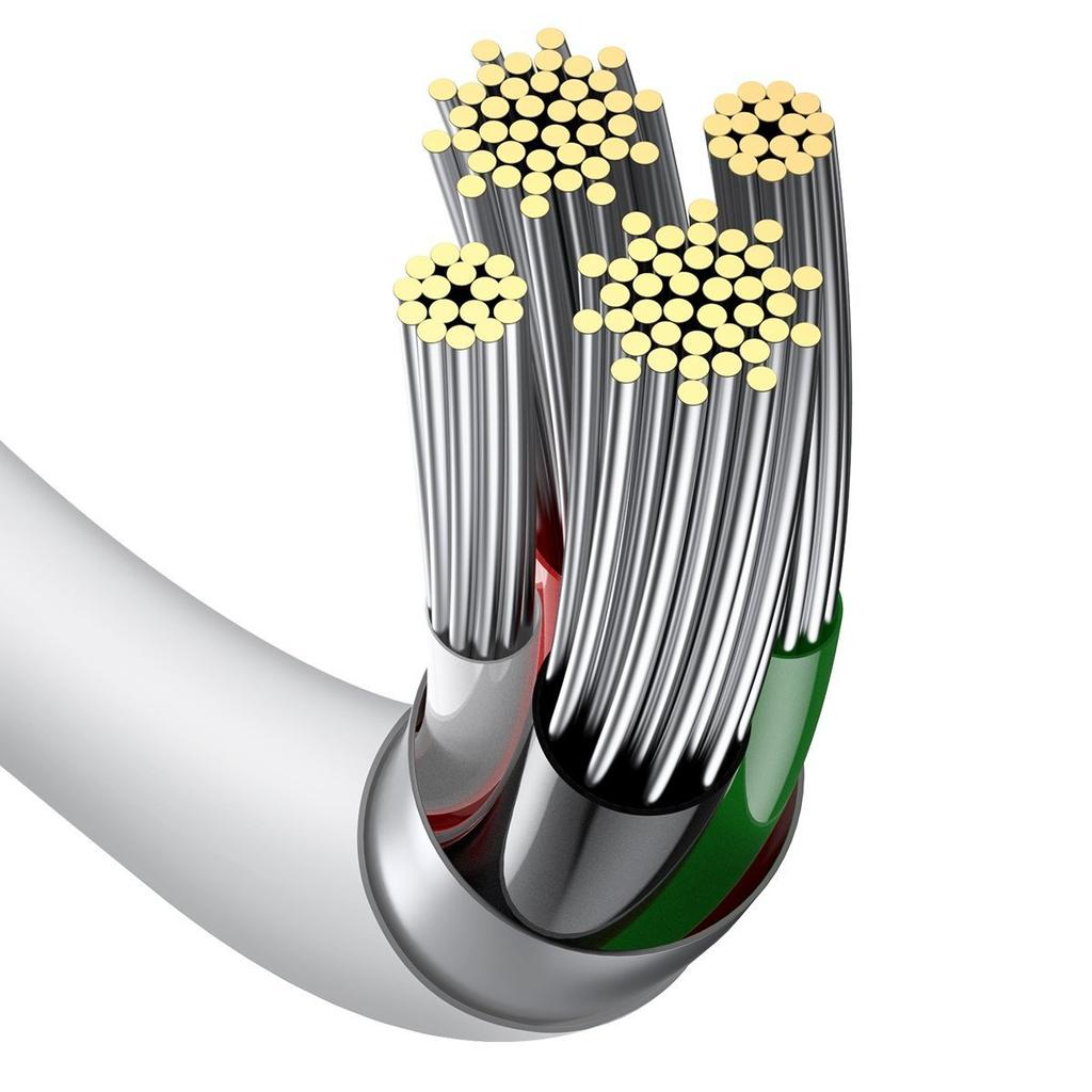 Kabel Usb Do Lightning Baseus Superior Series, 2.4A, 0.25M (Biały)