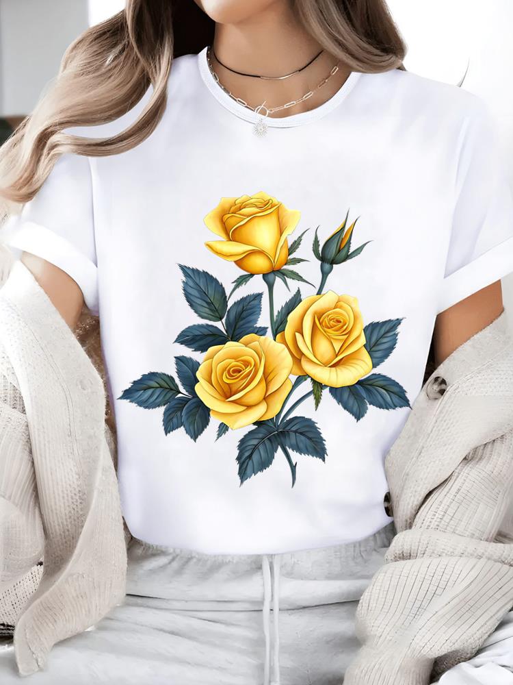 

(Азиатский размер) Принтованные футболки с коротким рукавом геометрический стиль 90-х мода круглый вырез женская повседневная женская футболка одежда графическая футболка S