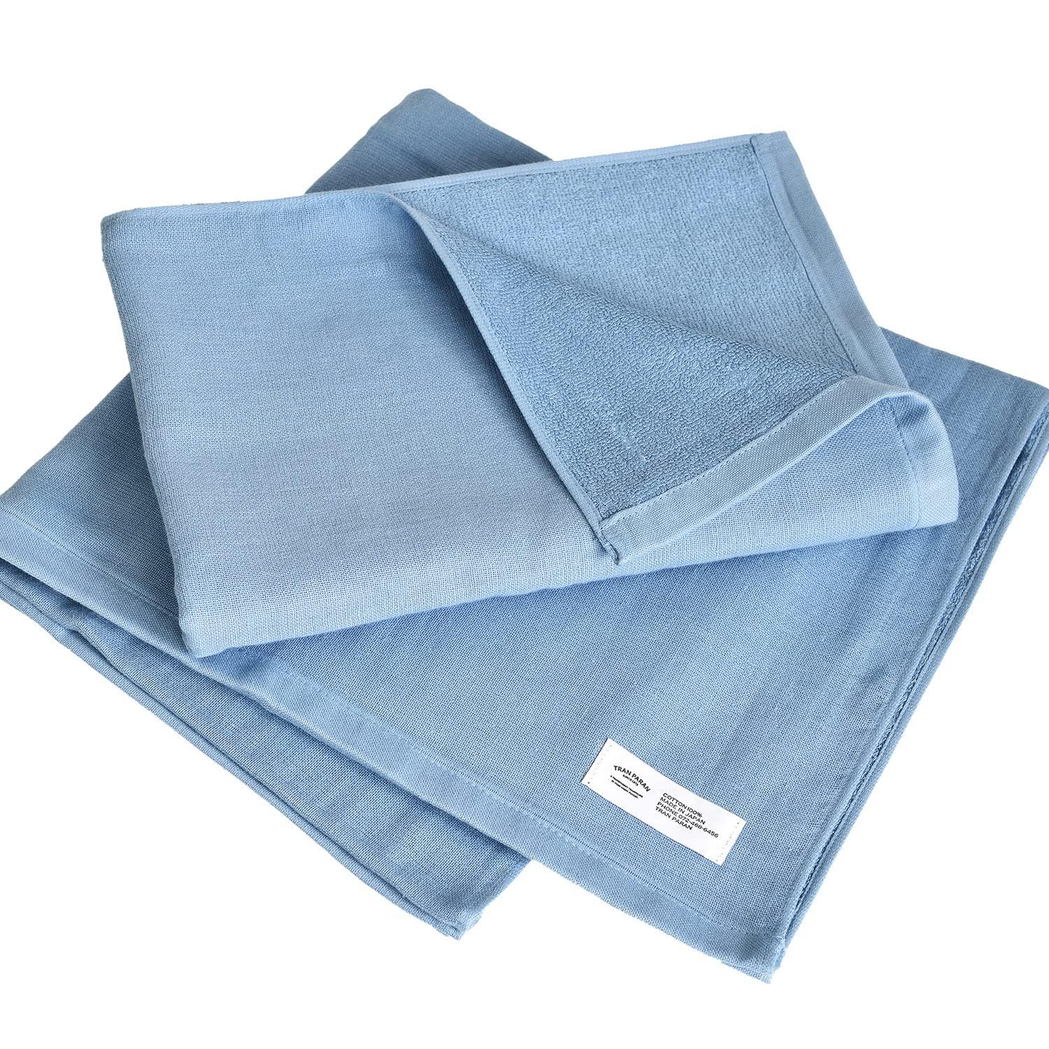 

Прозрачный марлевый банный набор из полотенец из хлопка сенсю японского производства, 2, полотенца, быстросохнущие, впитывающие, тонкие, 100% (Дымчатый синий)