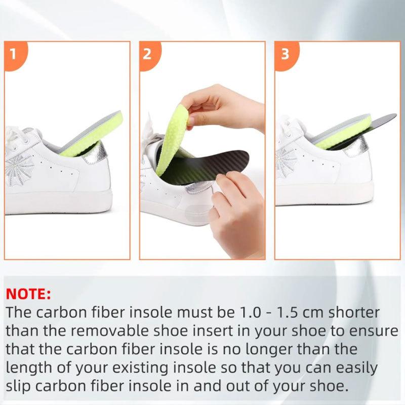 Carbon Fiber Insole For Men Running Sports Foot Insert Breathable Shoes Pads Female Sport Shoe-Pad Orthotic Shoe Sneaker Insoles