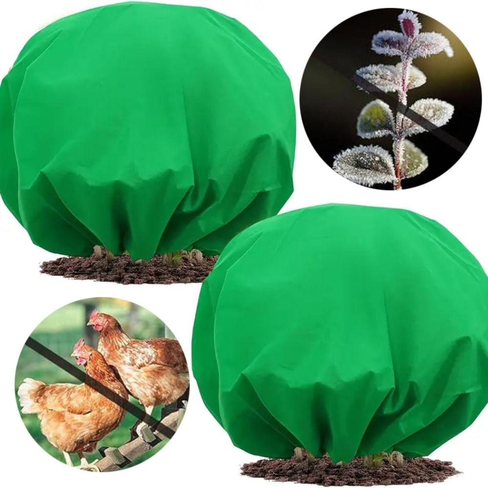 Drawstring Closure Tree Freeze Protection Round Shape Frost Blanket  Outdoor Use