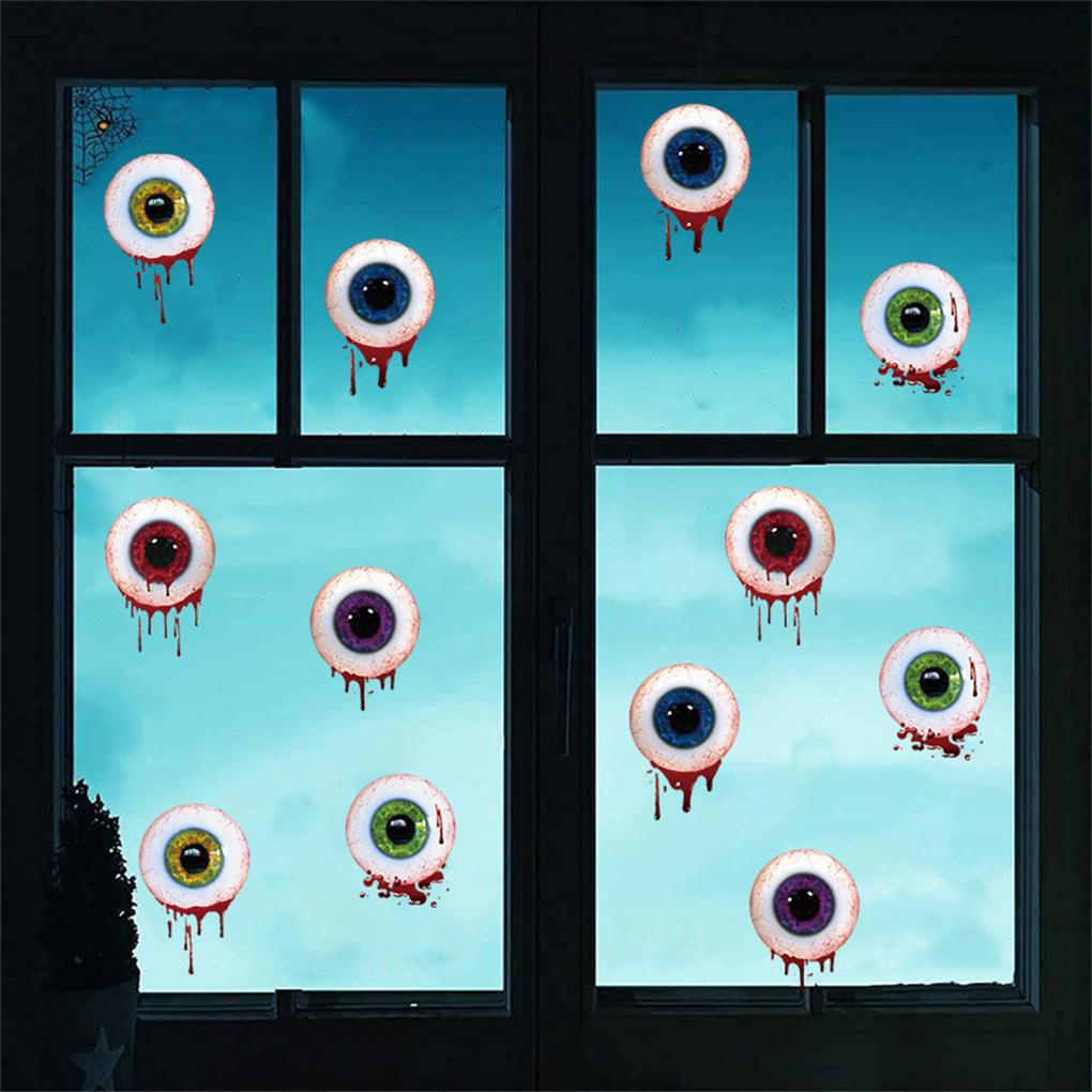 5x Scary Halloween Terrifying Eyeball Window Sticker For Party Decoration Terrifying Eyeball Sticker