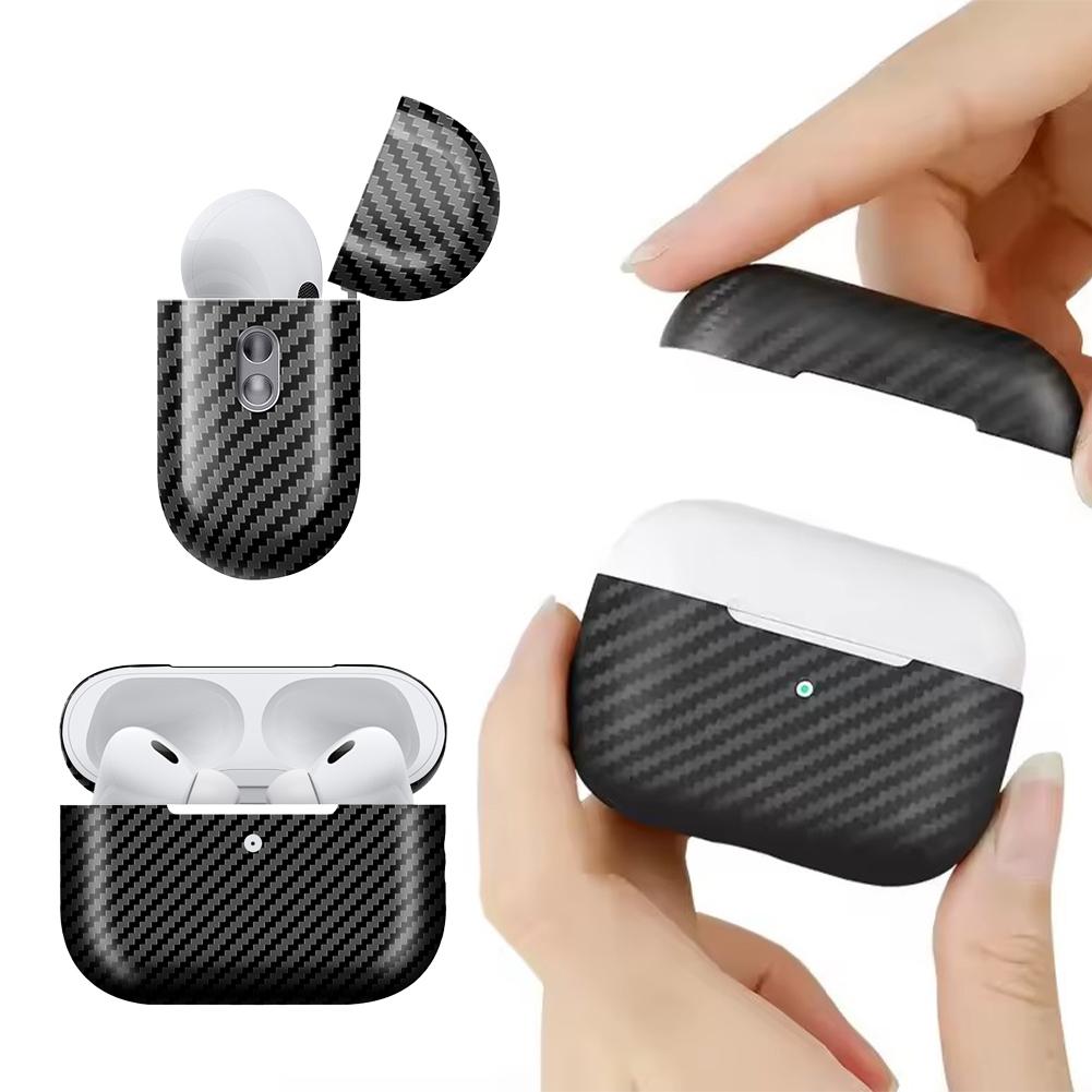 Real Aramid Fiber Case For Airpods Pro 2 3 Thin Carbon Fiber Cover for Airpods 4/Airpods Pro 3 Carbon Fiber Earphone Cover
