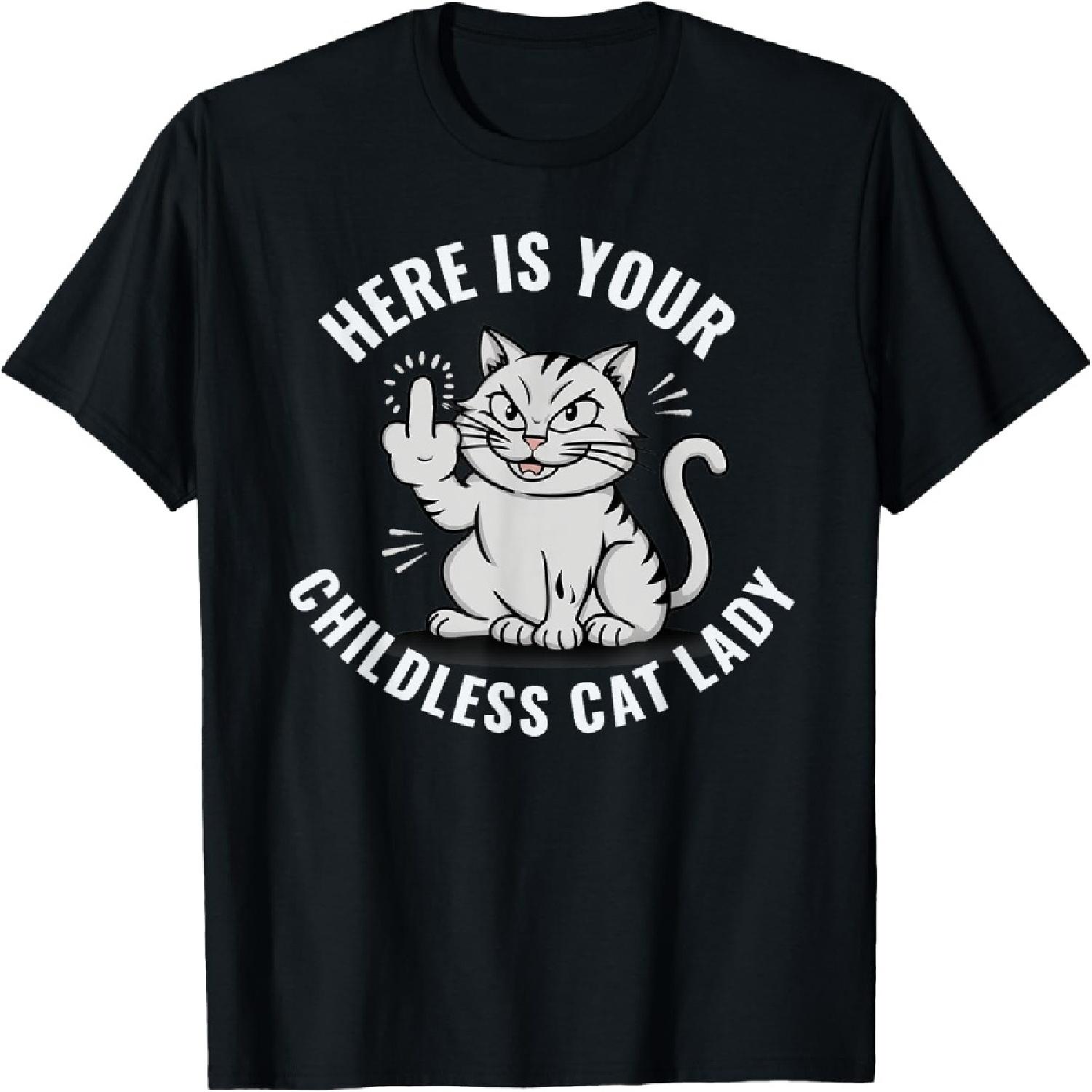 Cat Give Middle Finger in Response To Republican Insult Men Women T-Shirt S