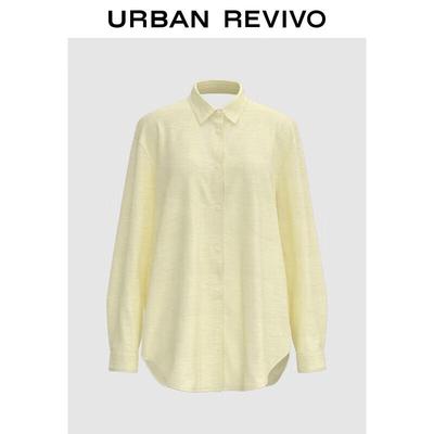 UR Women's Twist Button Long Sleeve Polo Shirt