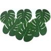 Hopeak Artificial Palm Leaves 24 Pieces Large Palm Leaves for Hawaiian Luau Party Jungle Beach Theme Party Birthday Table and Wall Decorations