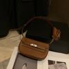 Lussuosa Borsa a Spalla Piccola in Vera Pelle da Donna Primo Strato di Pelle Bovina Borse a Tracolla con Portamonete Stile Firmato Borsa a Sella Senza Logo