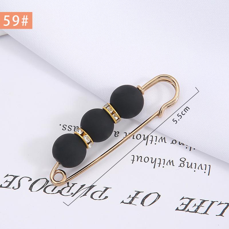 Pearl Anti-Exposure Brooch: Women's Waist-Cinching Pin & Clothing Decoration