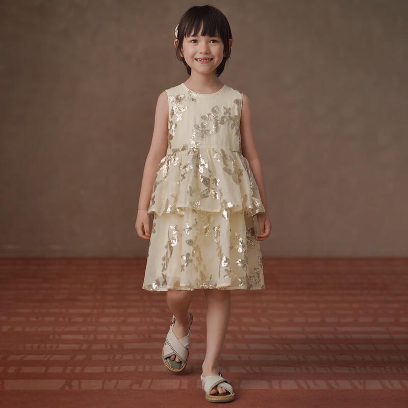 Hacikis Girls' Sequined Princess Tulle Dress