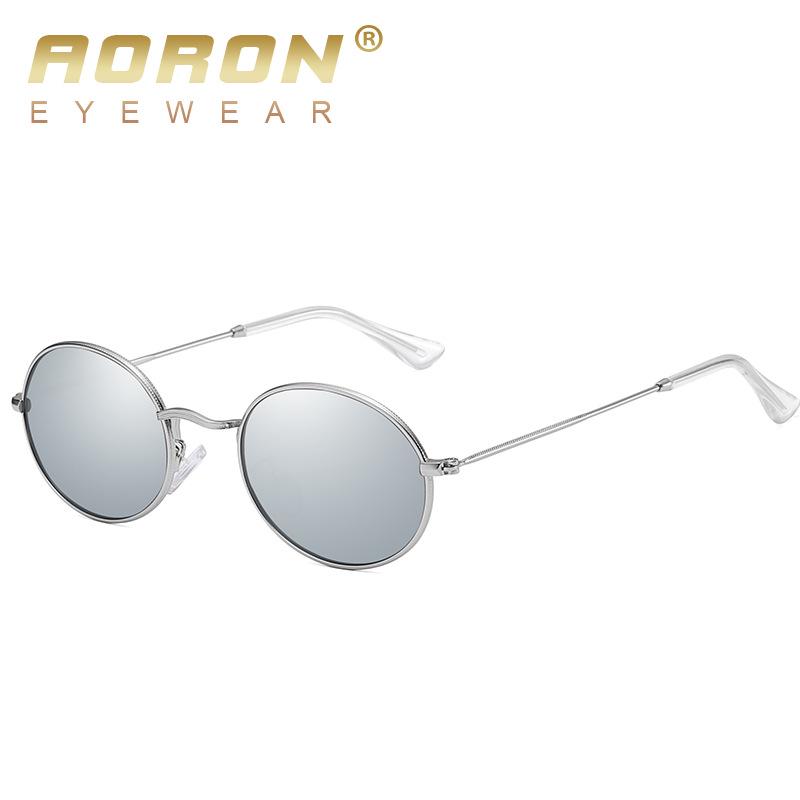 AORON Polarized Round Metal Fashion Sunglasses A604 Mirror Edition