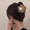 Sweet Flower Hair Clip Girl's Temperament Claw Clip New Plush High Ponytail Claw Clip Fashionable Hair Accessory