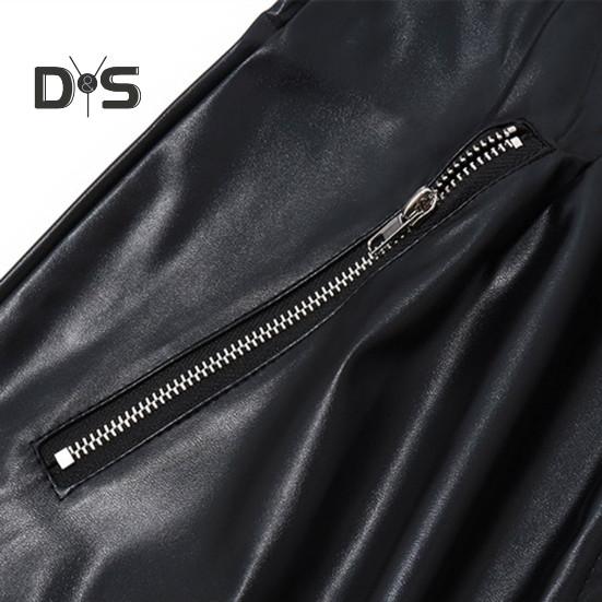 Punk Stil Frauen Winter Mini Rock Hohe Taille Taschen Zipper Verschluss Kurzen Rock Slim Fit Hüfte Gewickelt Sexy Faux leder Rock