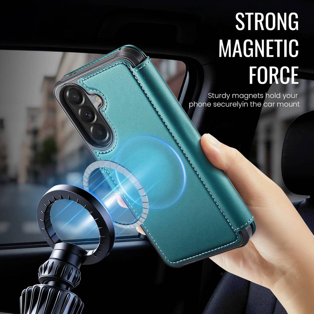 For Samsung Galaxy A36 A37 A56 A57 5G Case Wallet Compatible with Magnetic, Slim PU Leather Flip RFID Blocking Card Holder Stand