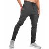 BROKIG Zip Jogger Pants with Double Slim and Perfect for Gym Wear Men's Pockets, Fit, Breathable, Stretch, (XL, Gray)