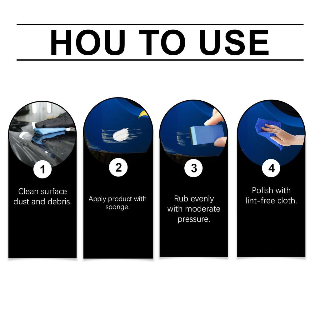 Homonth Car Scratch Removal Paste, Multi-Functional Car Cleaning and Rust Removal, Scratch Repair, 120g