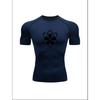 Men'S Cherry Blossom Print Compression T-Shirt, Quick Dry Short Sleeve Gym Workout Tee, Japanese Style Athletic Fitness Training Top