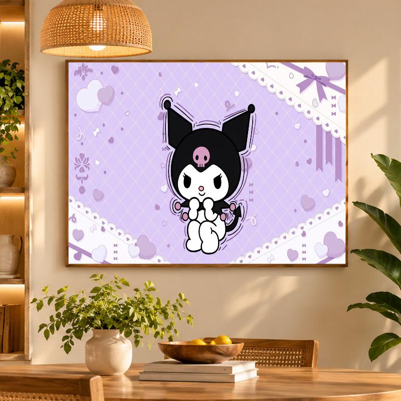 5D Diamond Painting Kuromi DIY Full Drill Diamond Art Kit Home Decoration