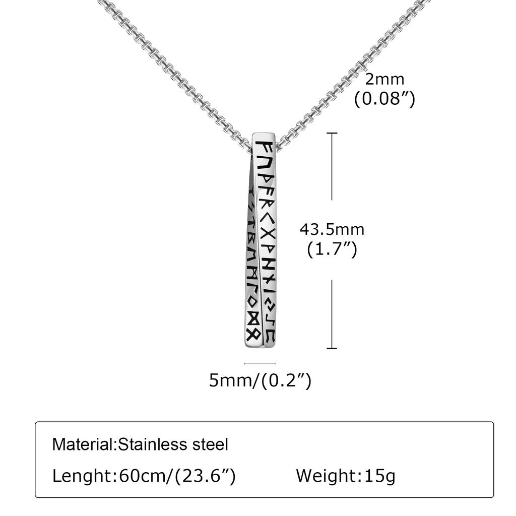 Naszyjniki z runami wikingów dla mężczyzn, chłopców, antyczne biżuteria ze stali nierdzewnej, wisiorki w kształcie paska Mobiusa, prezent dla wikinga Odyna, nordycki