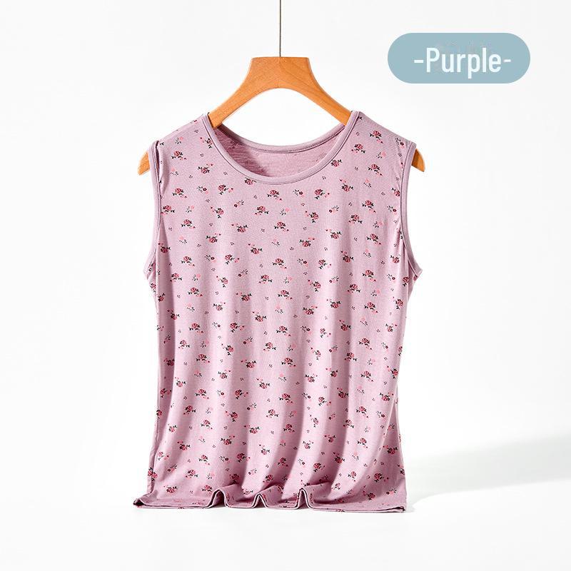 Mamas Sommerpyjama: Leichtes Modal-Set aus Weste und Kurzarm für Frauen mittleren und höheren Alters