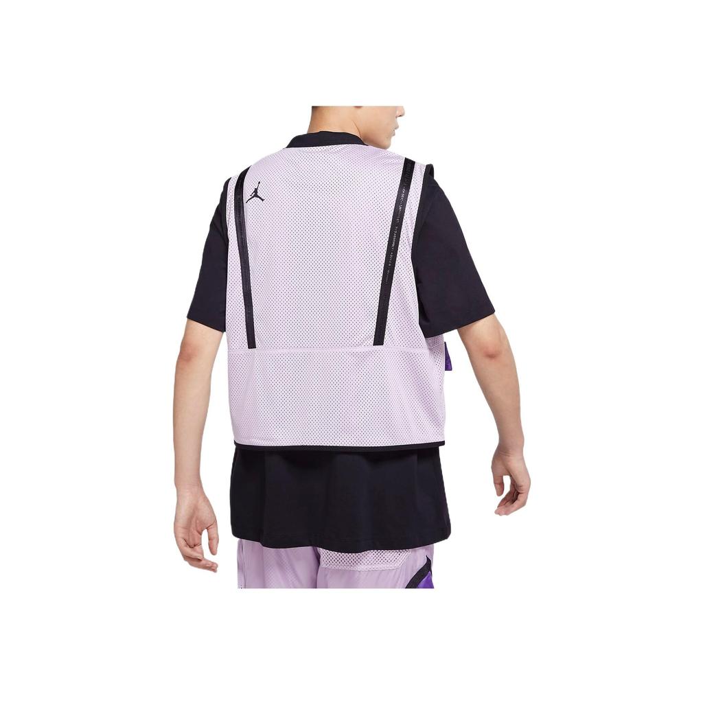 Jordan Contrast Multi-Pocket Mesh Utility Vest Men Vests Pink Purple DM1387-530