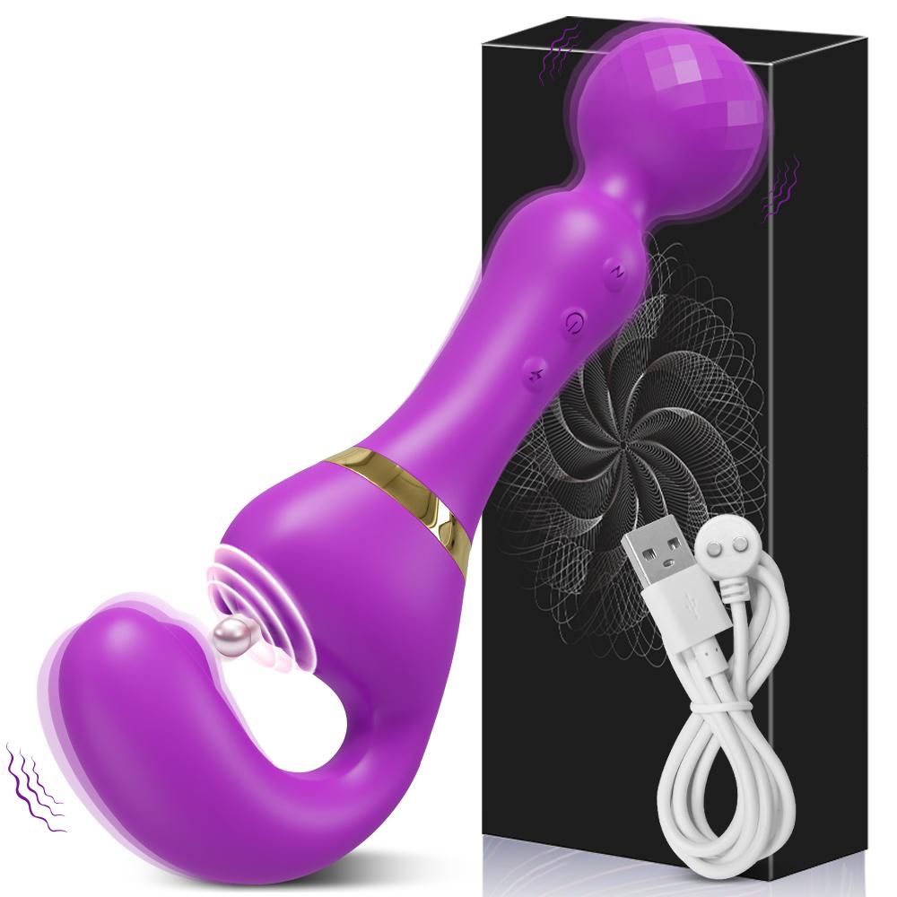 3 In 1 AV Wand Vagina Vibrator for Women Clitoris G-Spot Nipples Stimulator Female Masturbator Adult Goods Sex Toy for Women